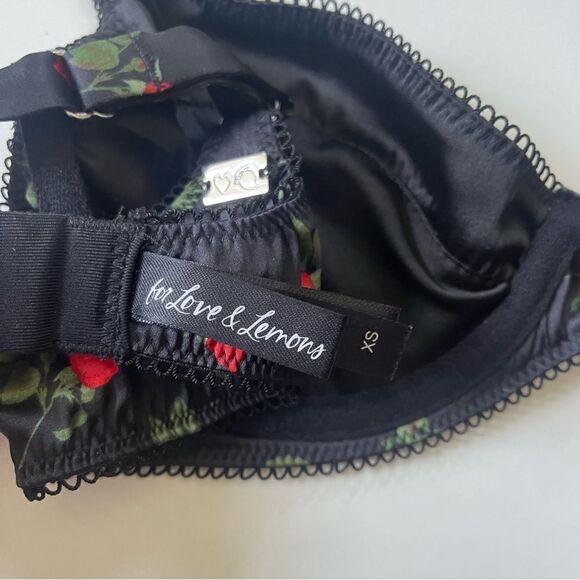 For Love And Lemons Love Song Bra Floral XS - Picture 7 of 10